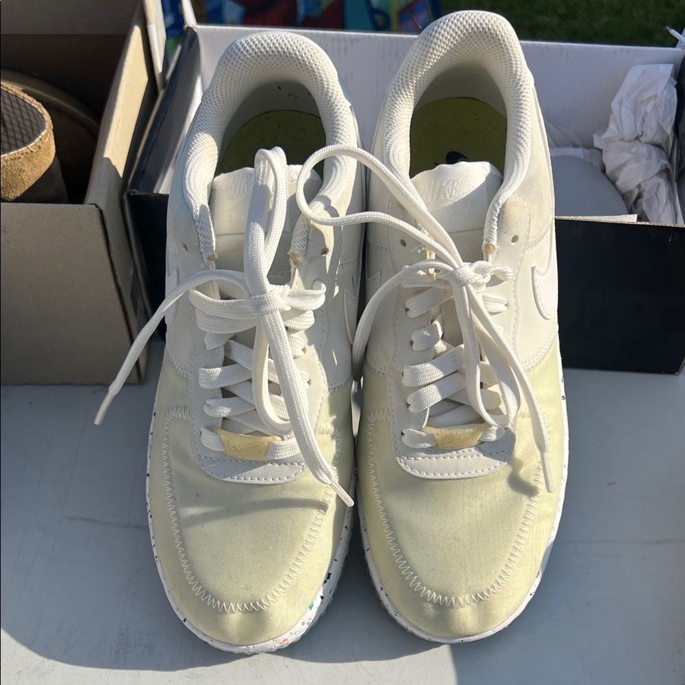 Nike Women's Sneakers - White and Cream